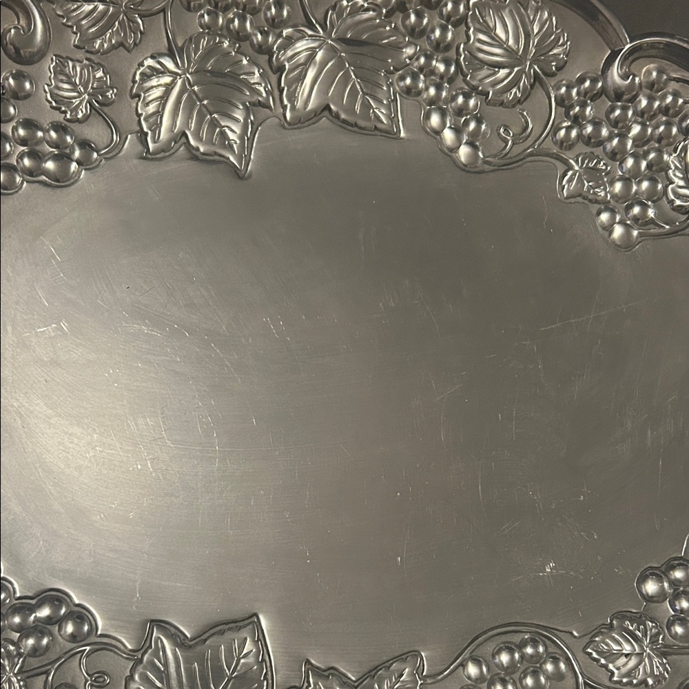 Lenox Silver Grape Motif Serving Tray - Picture 2 of 4